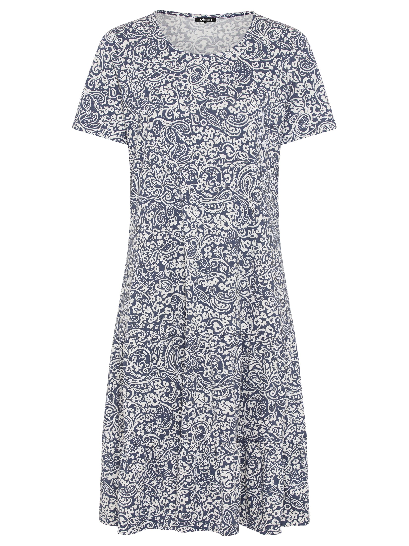 Olsen - Navy Print Dress