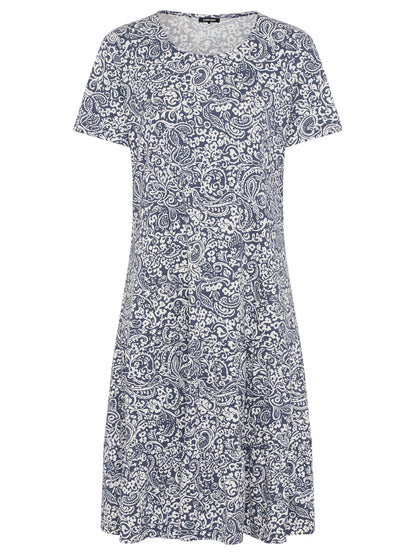 Olsen - Navy Print Dress