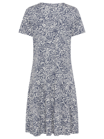 Olsen - Navy Print Dress