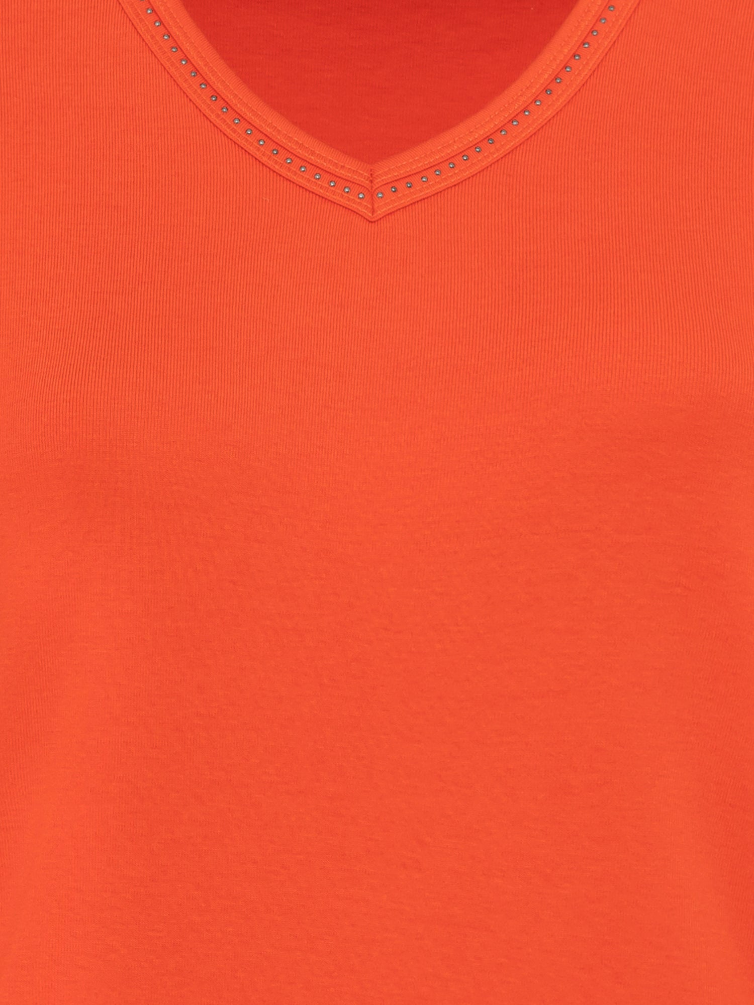 Olsen  - Golden Orange Rhinestone Jersey Top