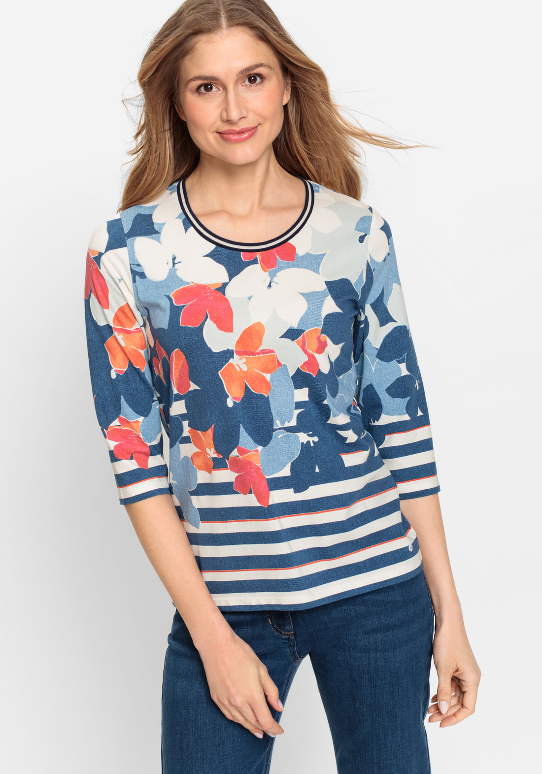 Olsen Print Floral Top