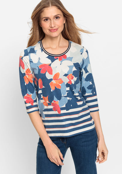 Olsen Print Floral Top
