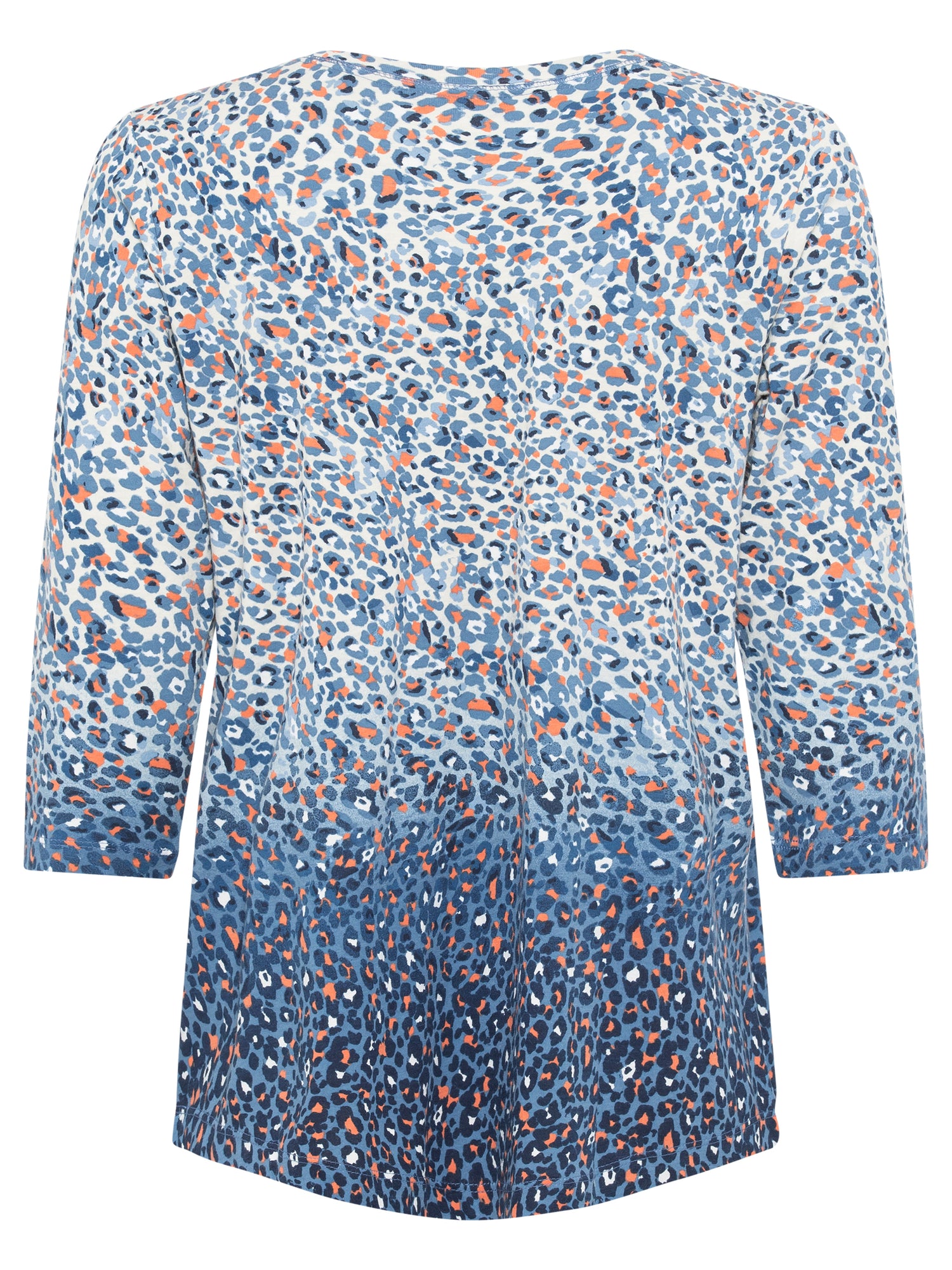Olsen Animal Print 3/4 Sleeve T-Shirt