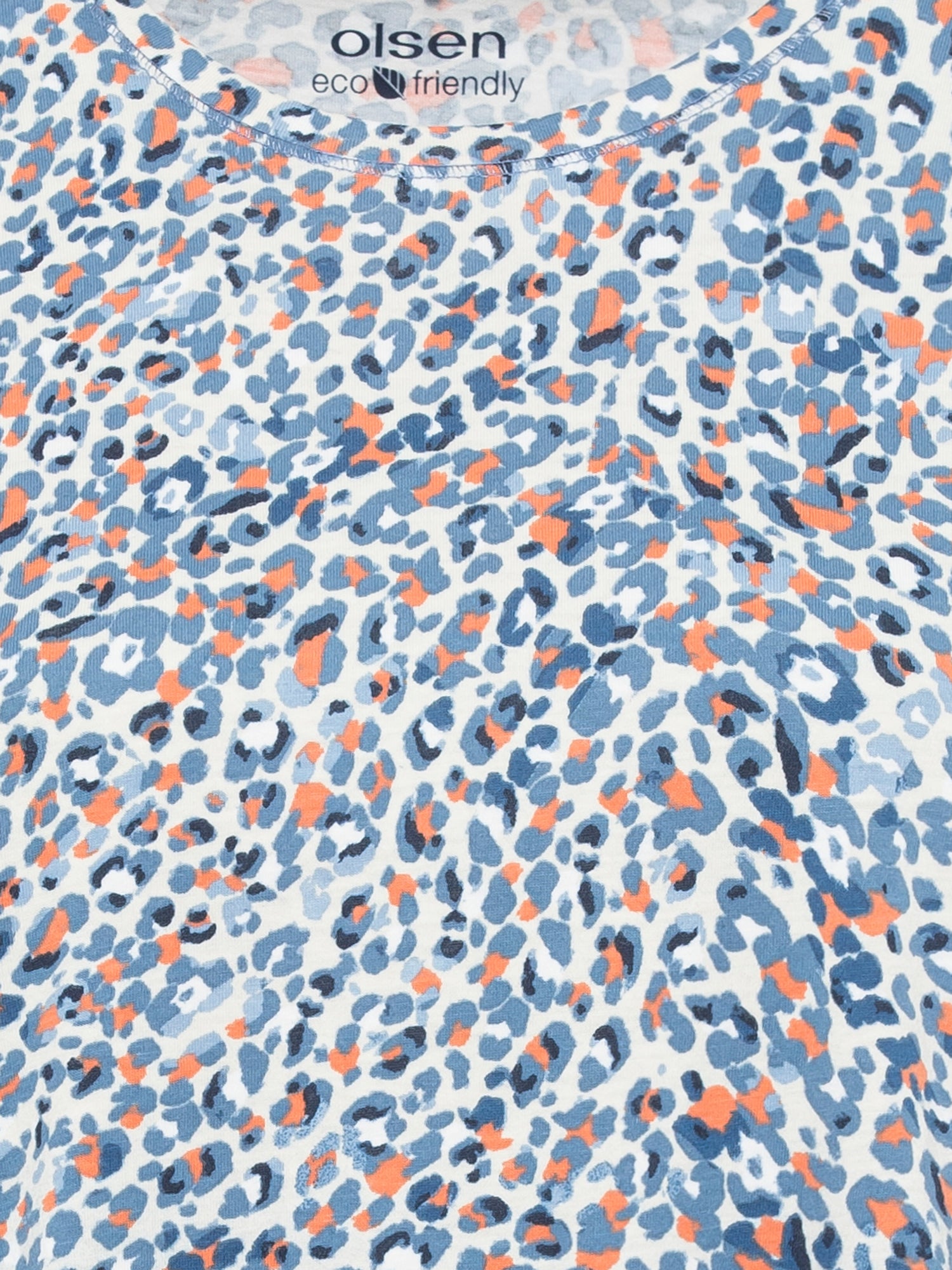 Olsen Animal Print 3/4 Sleeve T-Shirt