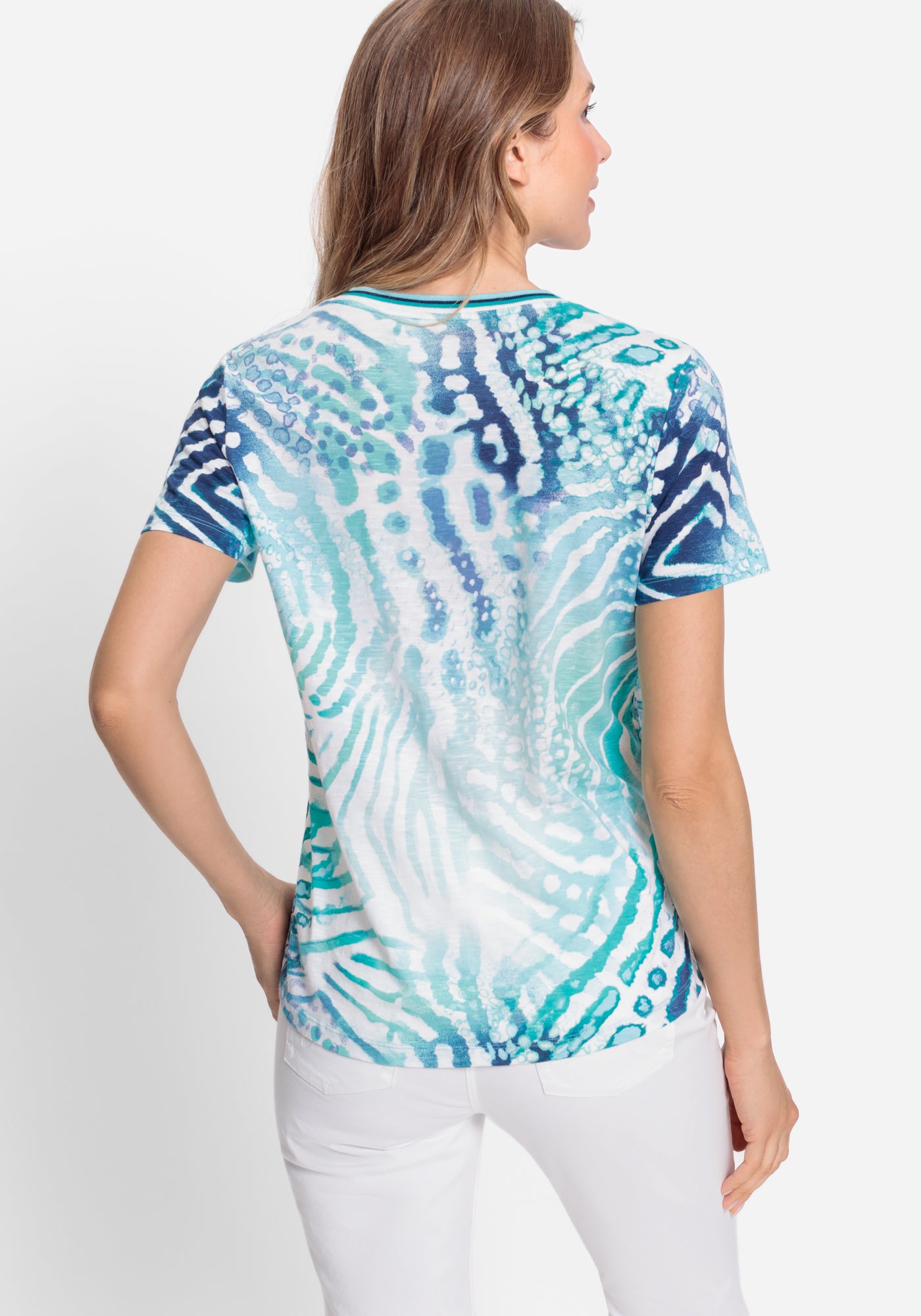 Olsen Aqua Print Tee