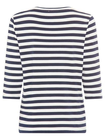 Olsen-Blue stripe 3/4 T-shirt