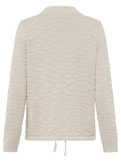 Olsen - Beige Zip Cardi