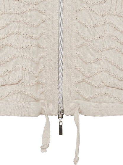 Olsen - Beige Zip Cardi