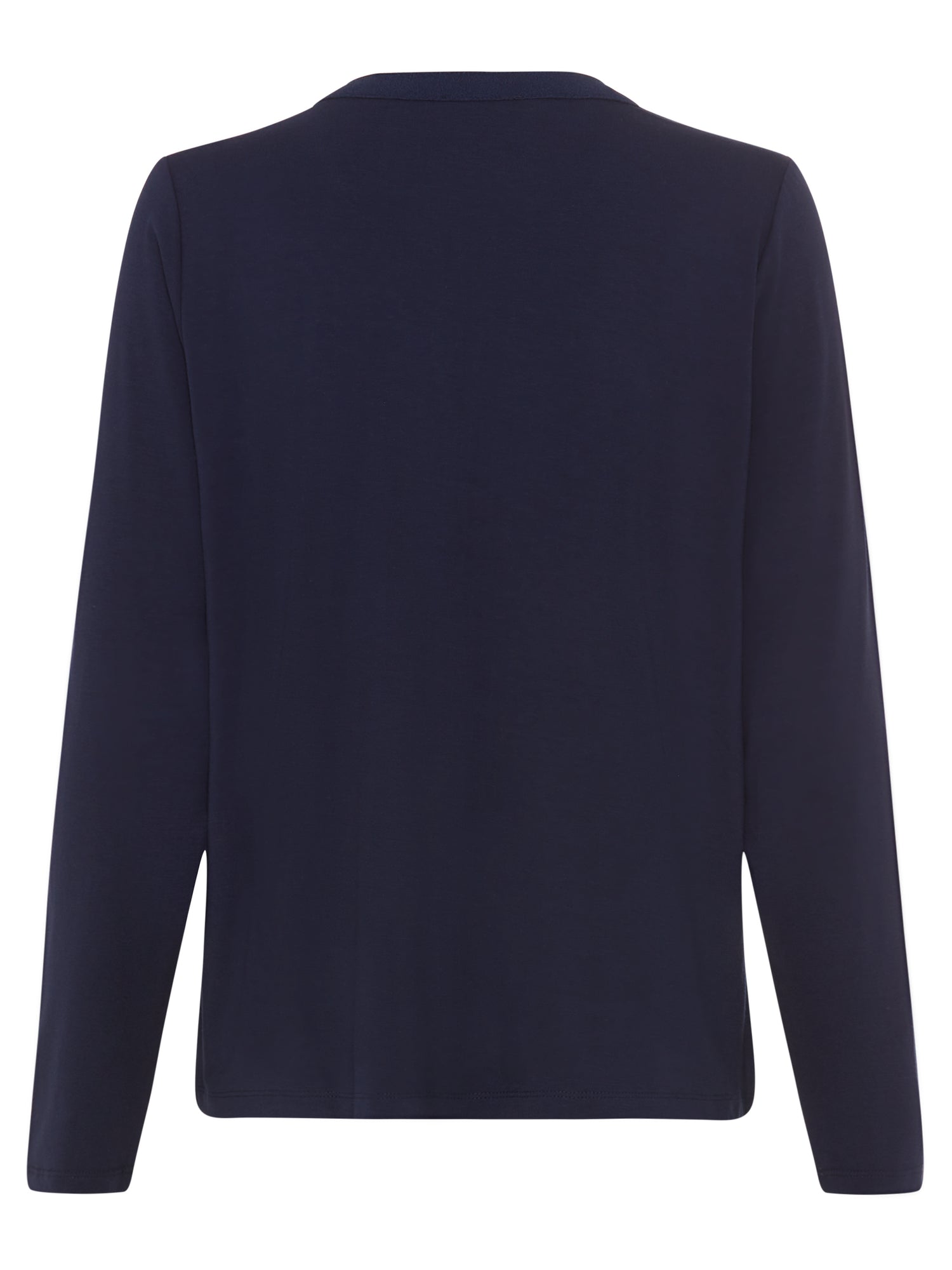 Olsen-V-Neck Navy Long Sleeve Top