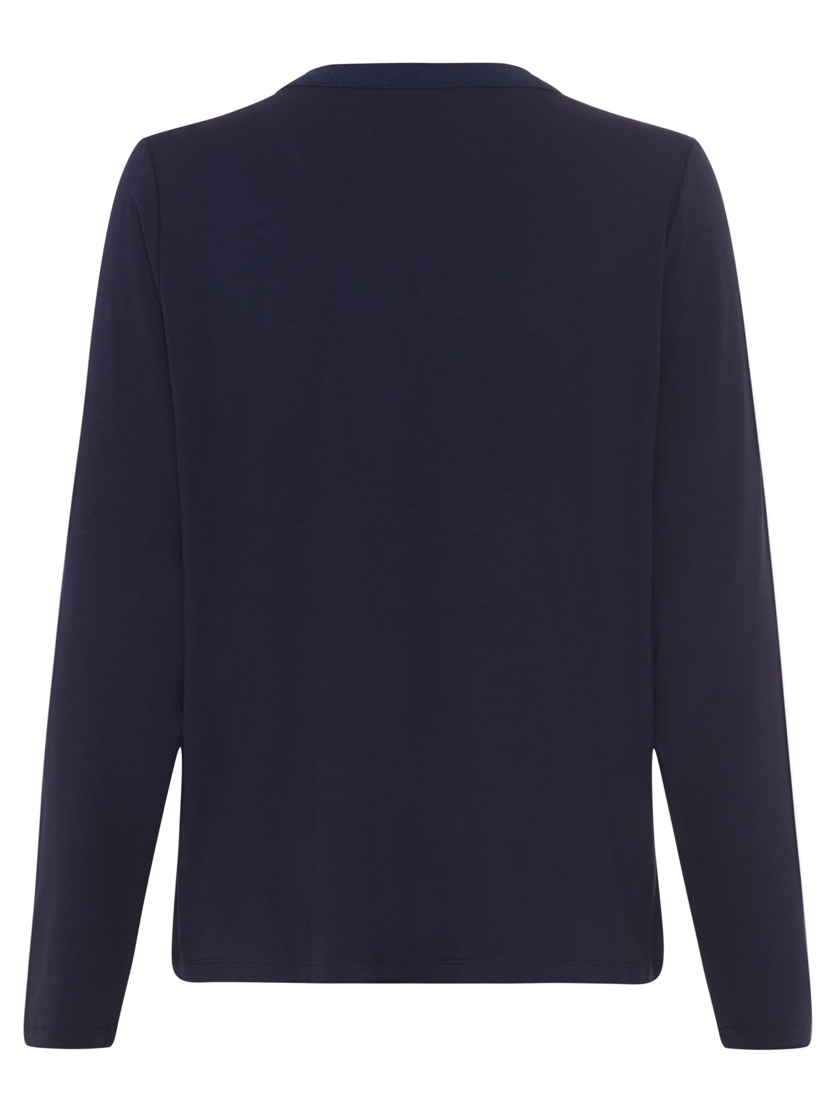 Olsen-V-Neck Navy Long Sleeve Top