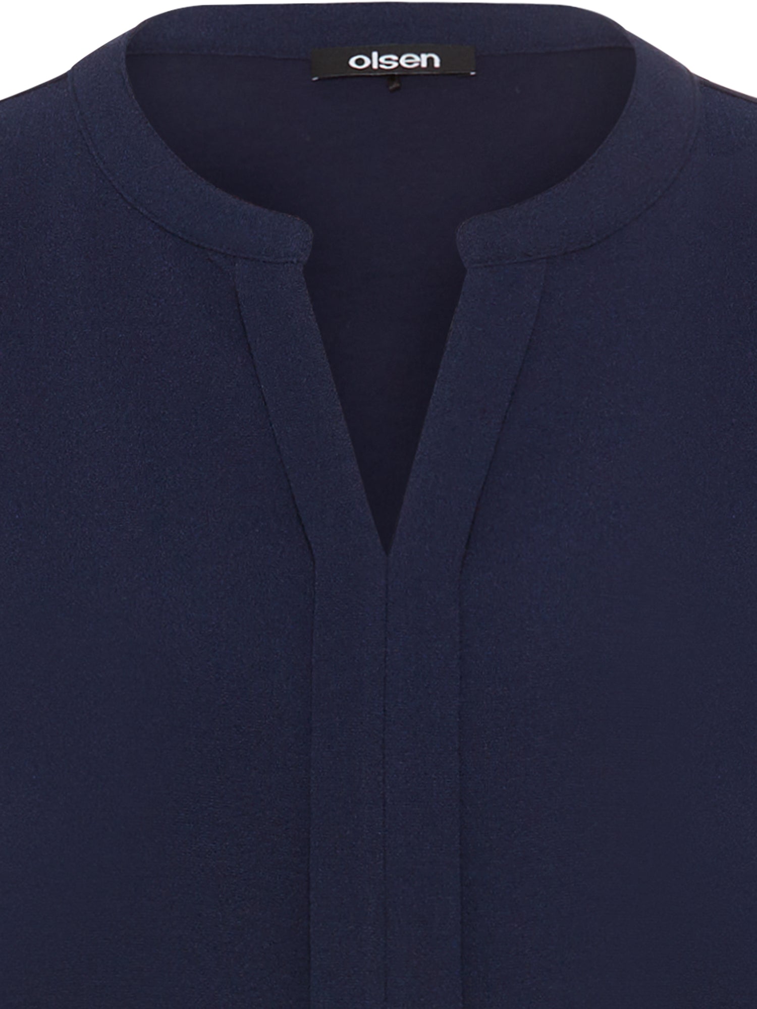Olsen-V-Neck Navy Long Sleeve Top