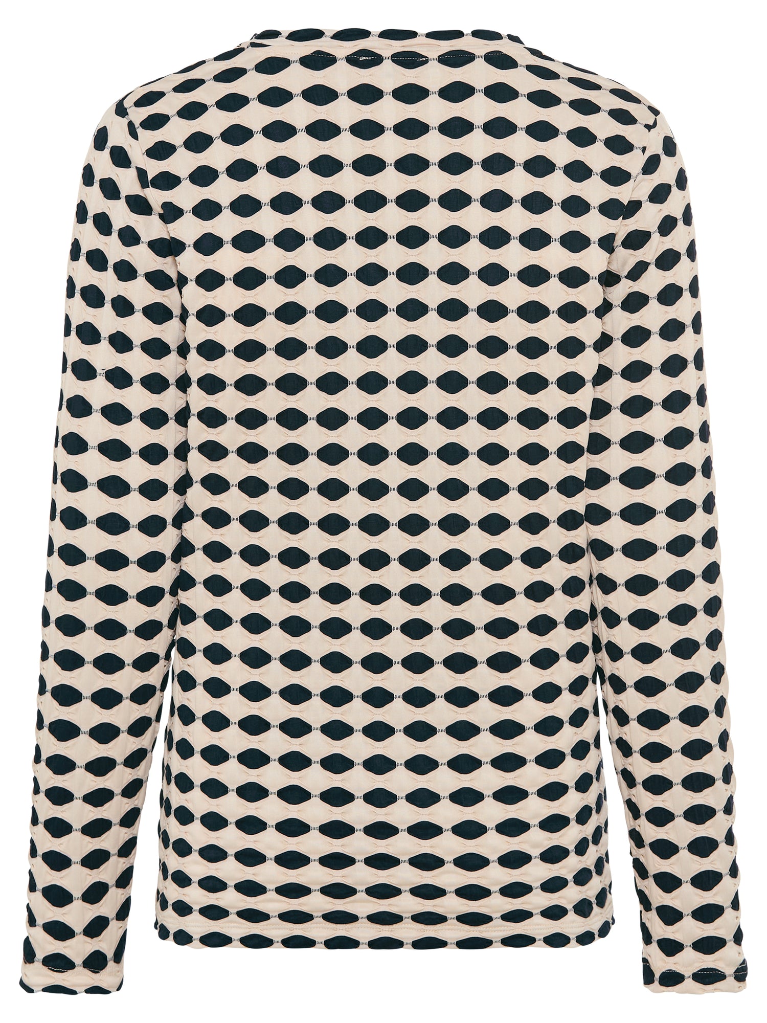 Olsen - Navy and Cream Texture top