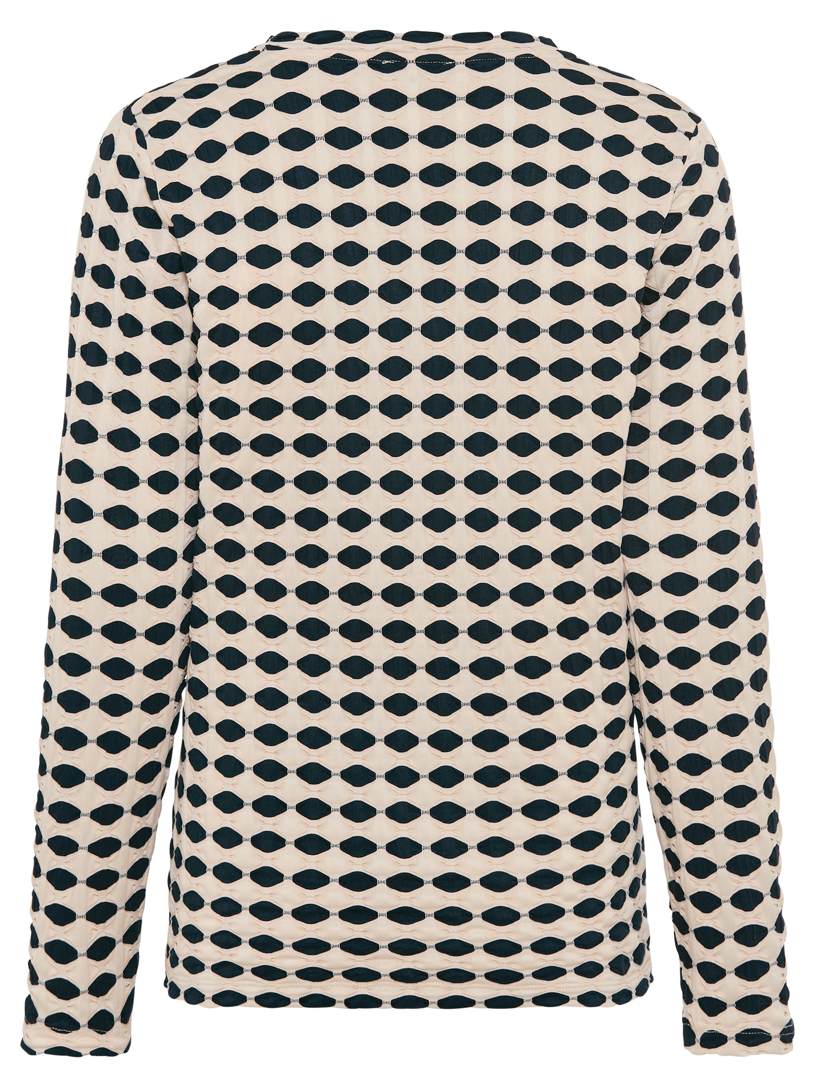Olsen - Navy and Cream Texture top