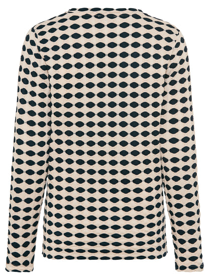 Olsen - Navy and Cream Texture top