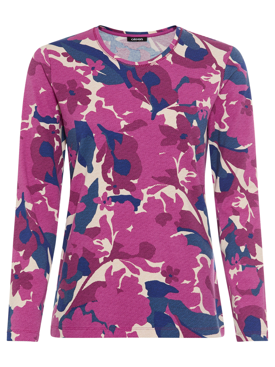 Olsen-Pink and Navy Flower T-shirt