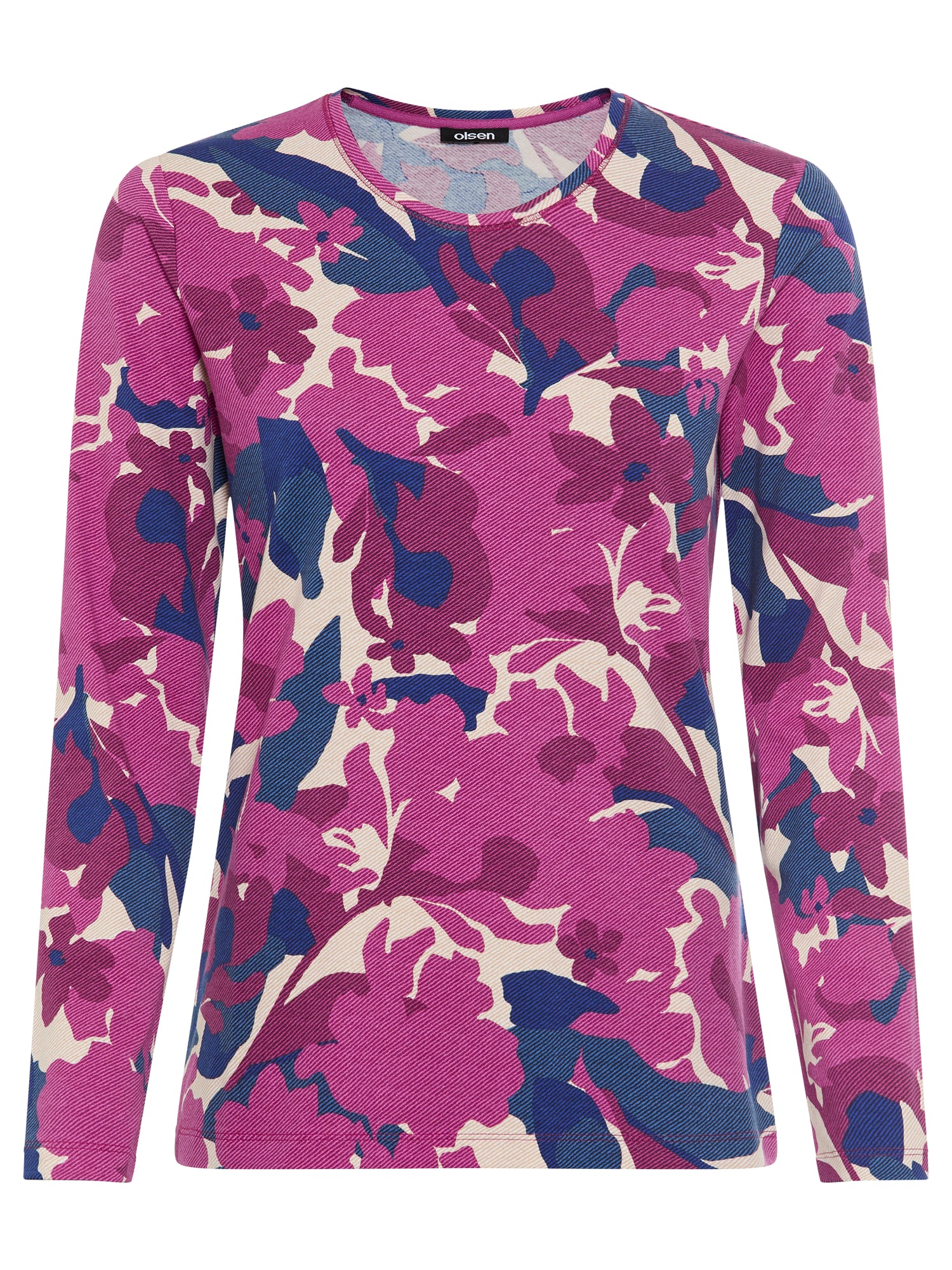 Olsen-Pink and Navy Flower T-shirt