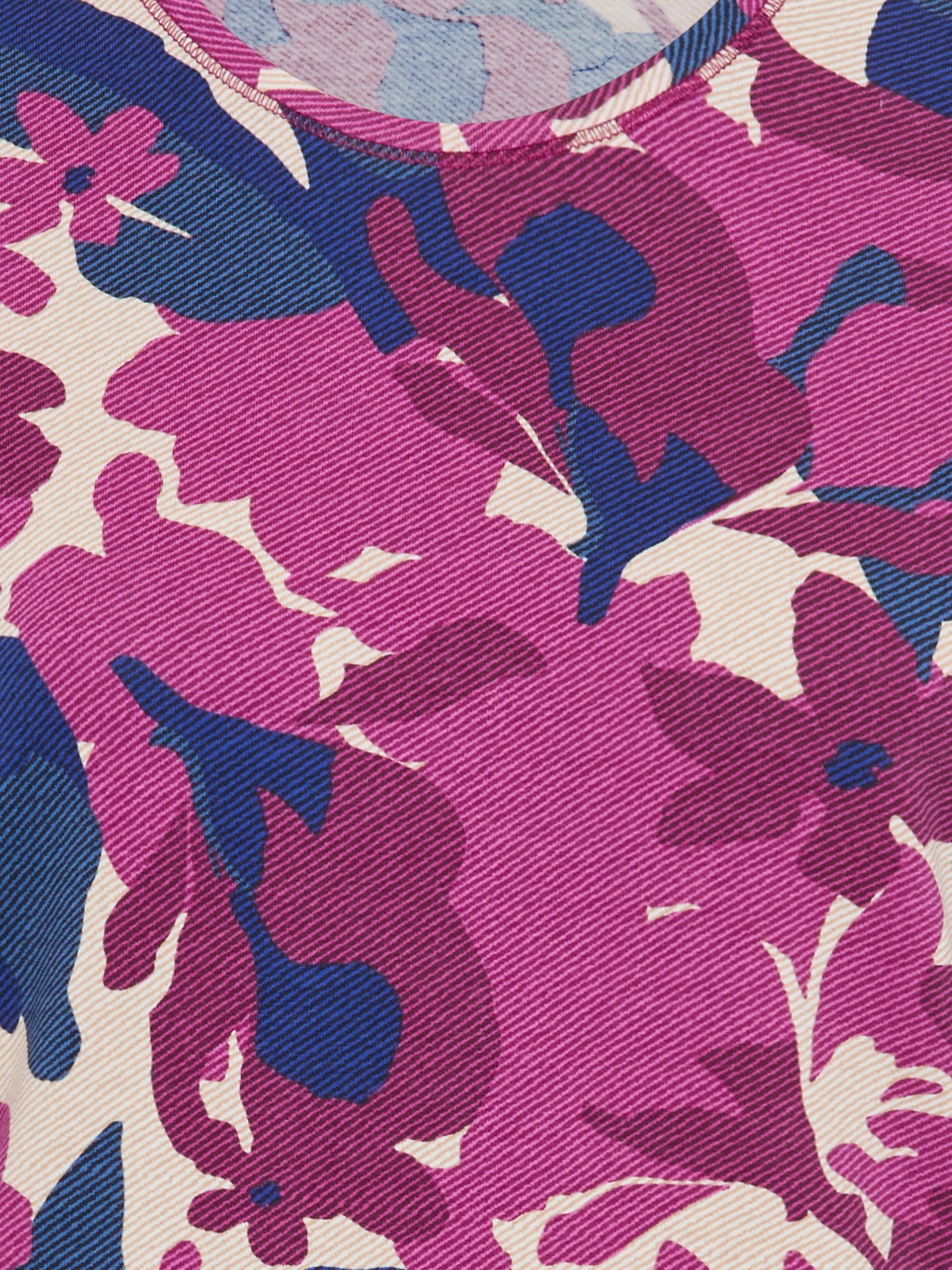 Olsen-Pink and Navy Flower T-shirt