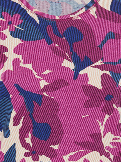 Olsen-Pink and Navy Flower T-shirt