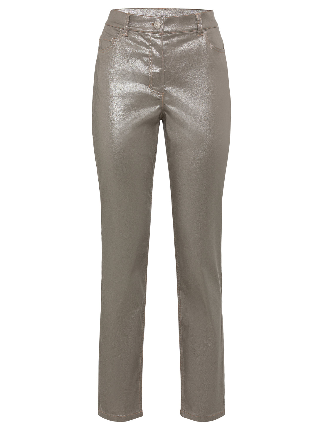 OLSEN - Champagne Metallic Mona Slim Pants