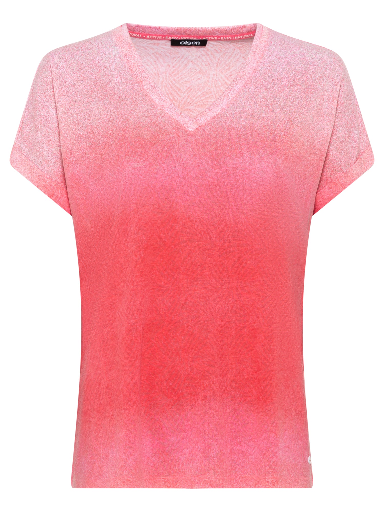 Olsen -Red Poppy Graduated Relaxed Tee