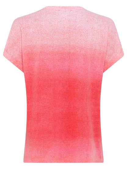 Olsen -Red Poppy Graduated Relaxed Tee