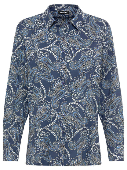 Olsen - Paisley Print Long Sleeve Button Up Shirt