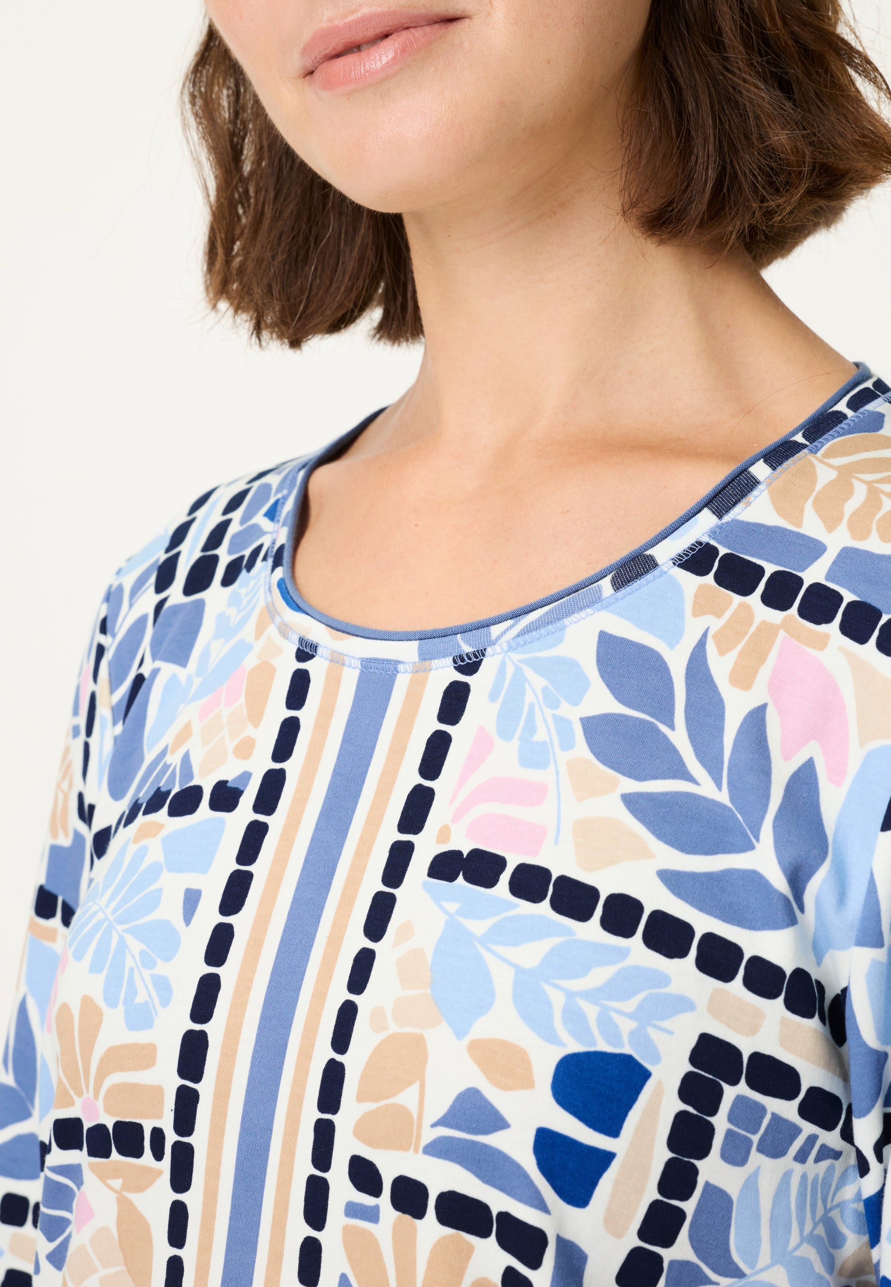 Olsen Italian Tile Print T-shirt