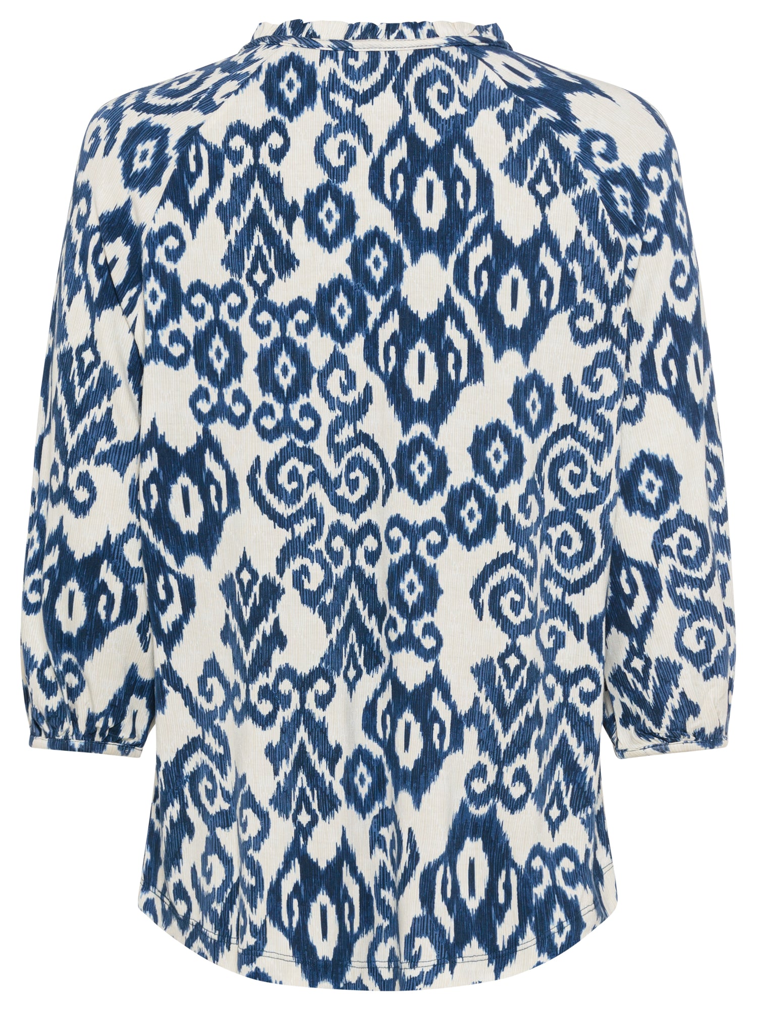 Olsen - Blue and Cream Print Blouse