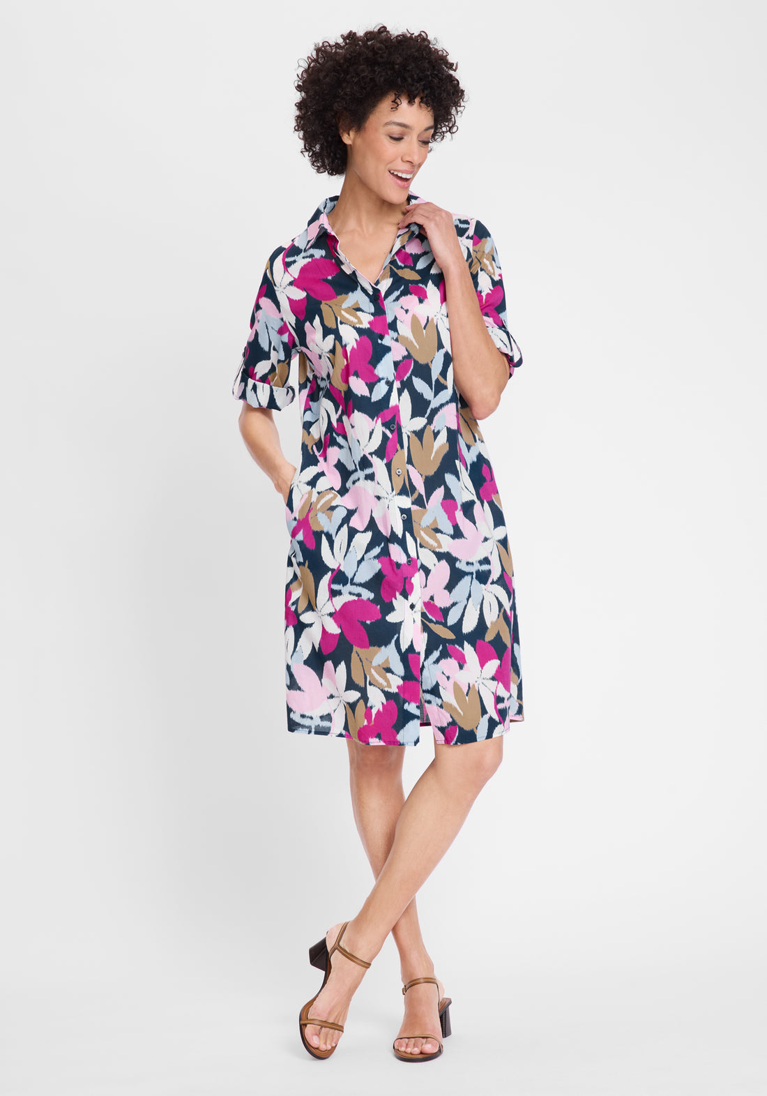 Olsen - Flower Shirt Dress