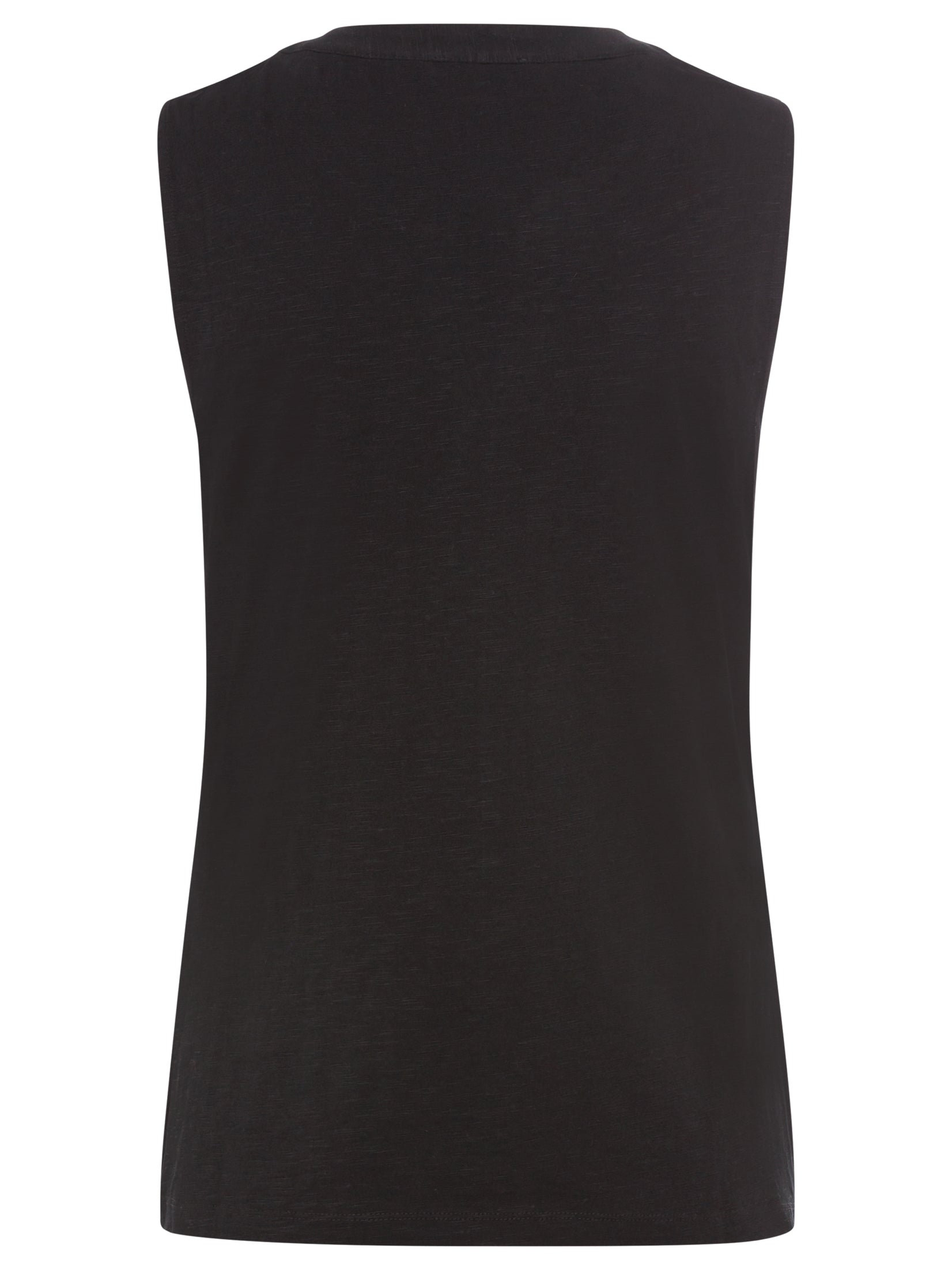 Olsen - Black Sleeveless Top with Trim