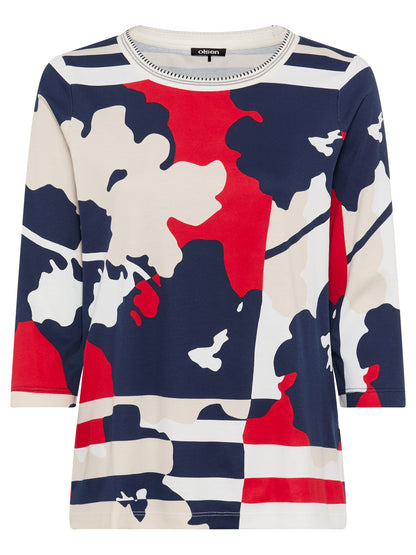 Olsen Bold Print 3/4 T-shirt