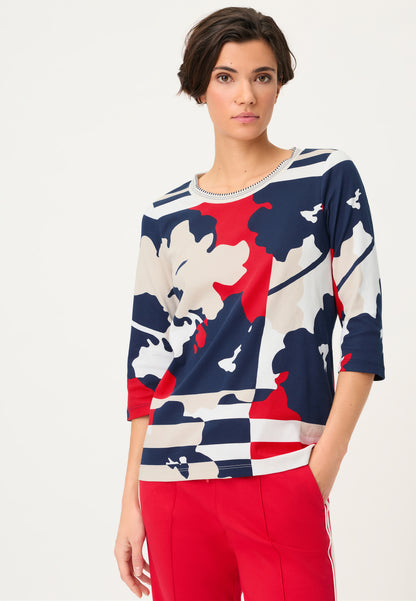 Olsen Bold Print 3/4 T-shirt