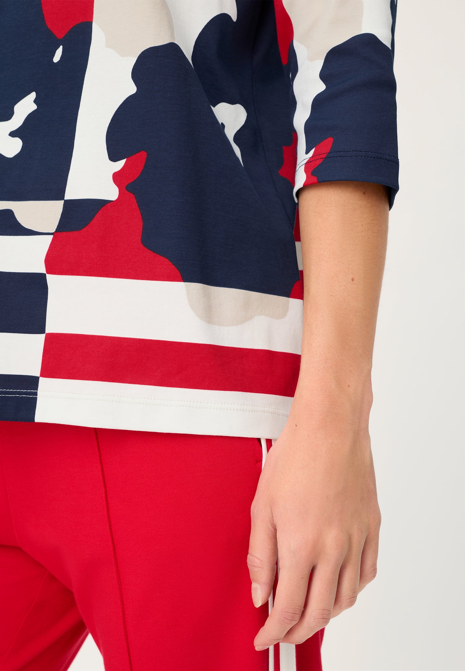 Olsen Bold Print 3/4 T-shirt