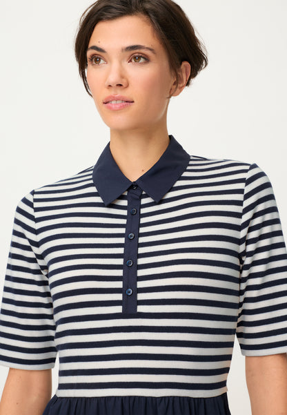 Olsen Navy and White Dress
