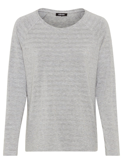 Olsen -Grey and Silver Top