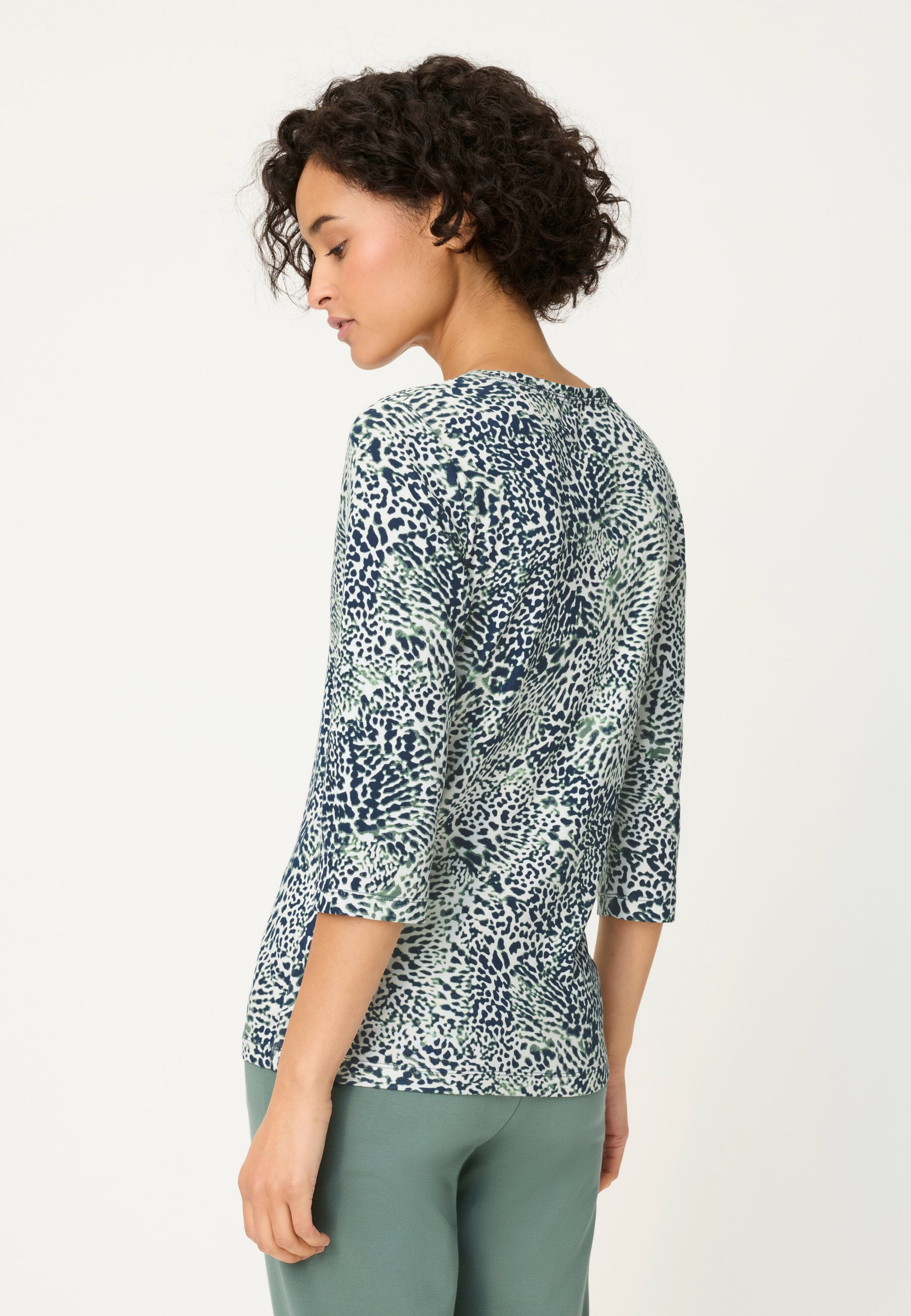 Olsen 3/4 Animal Print T-shirt