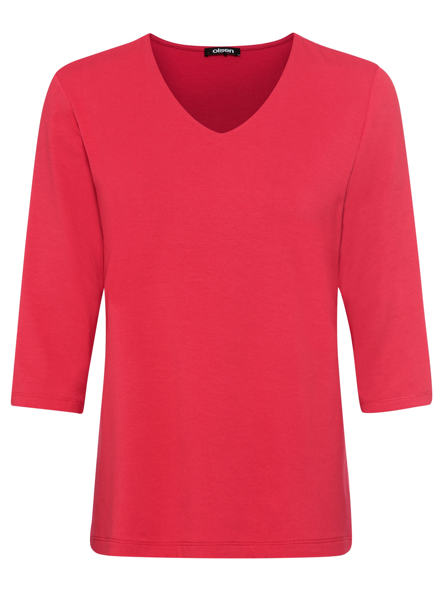 Olsen Red V Neck Top