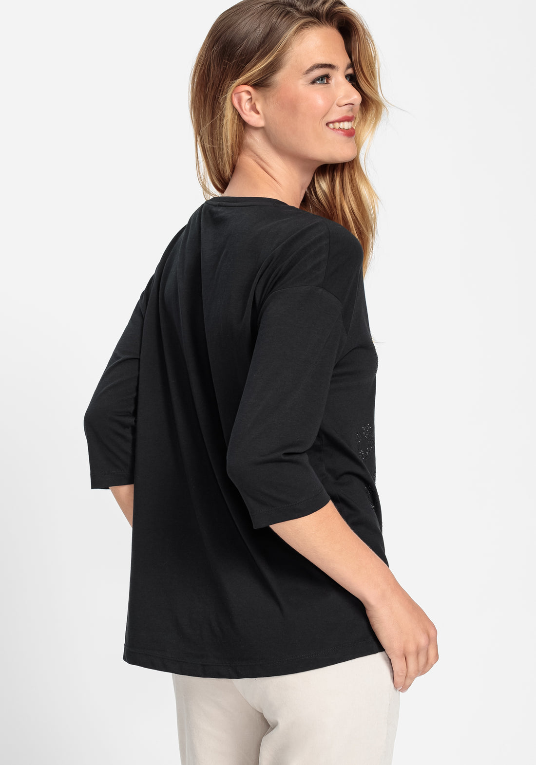 Olsen Black Sparkle Top
