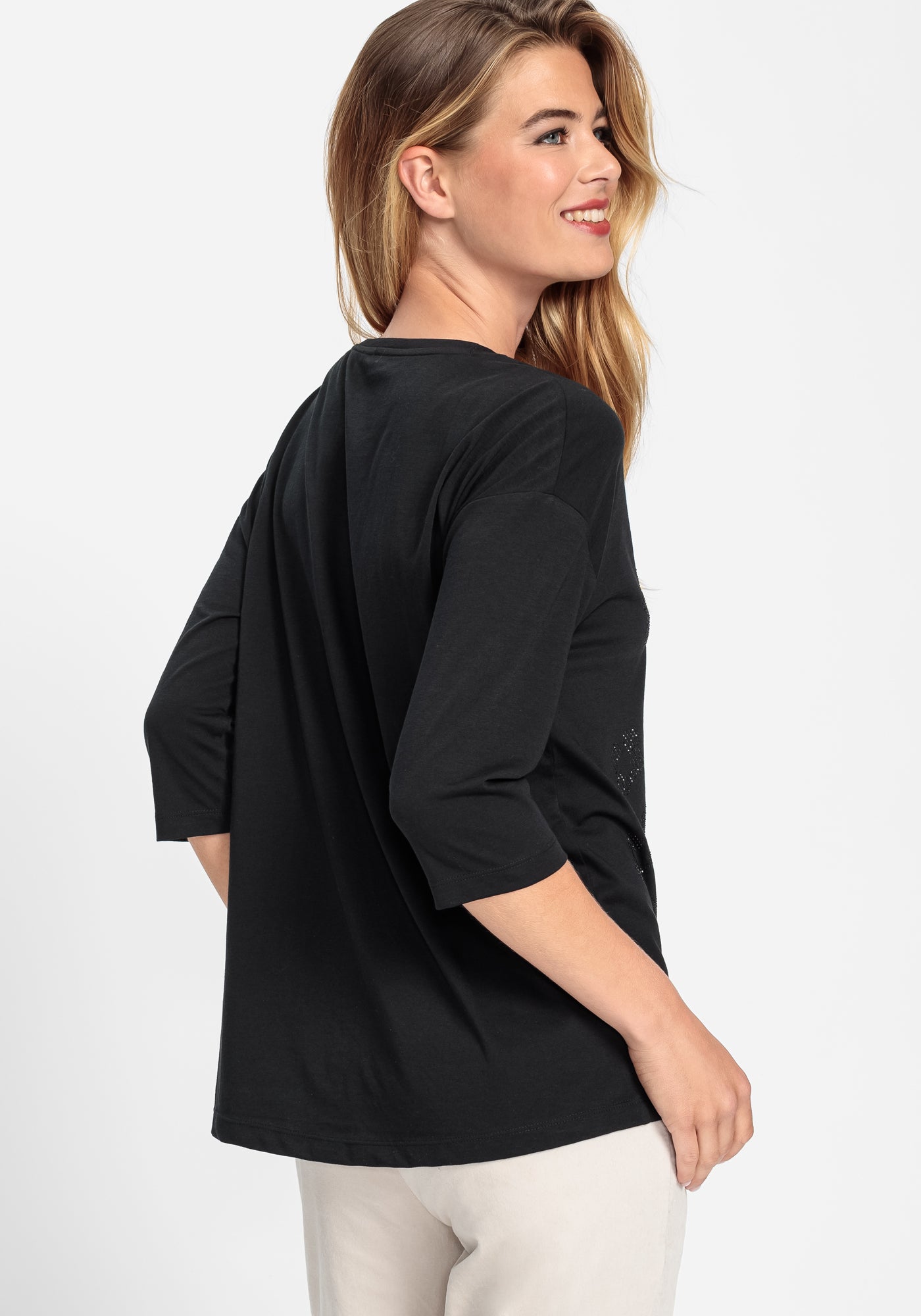 Olsen Black Sparkle Top