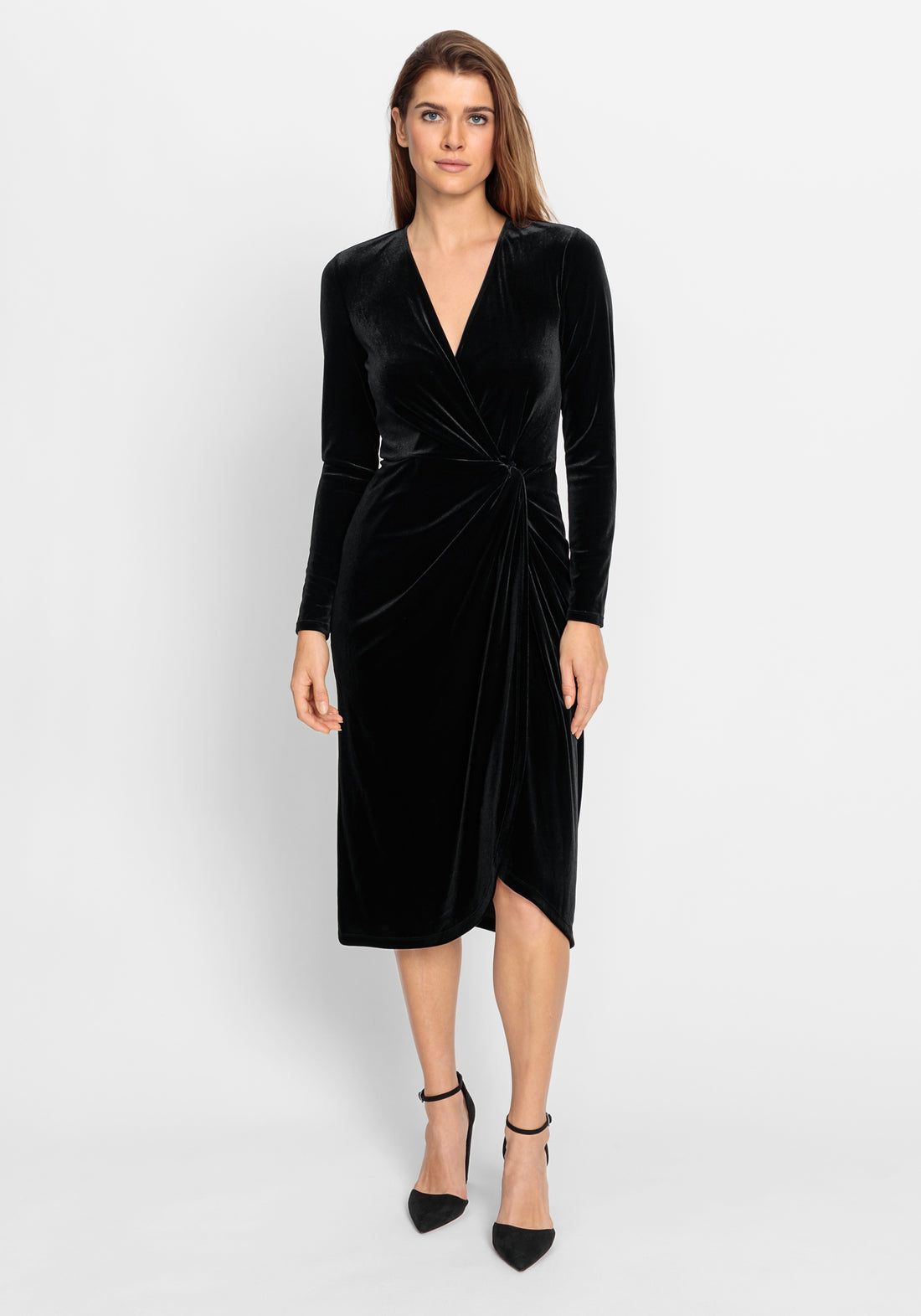 Olsen Black Velvet Dress
