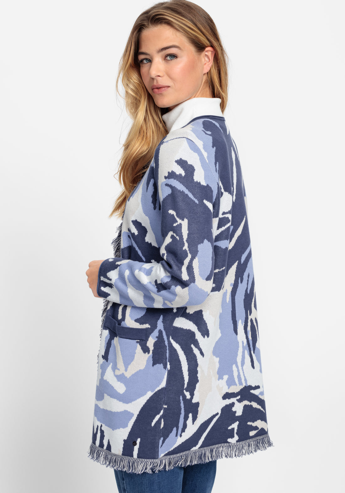 Olsen Abstract Long Cardi