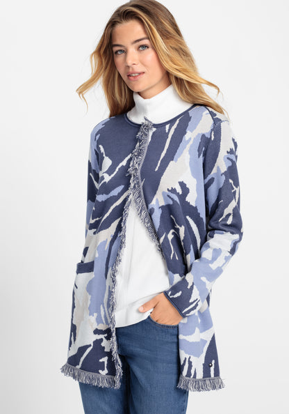 Olsen Abstract Long Cardi