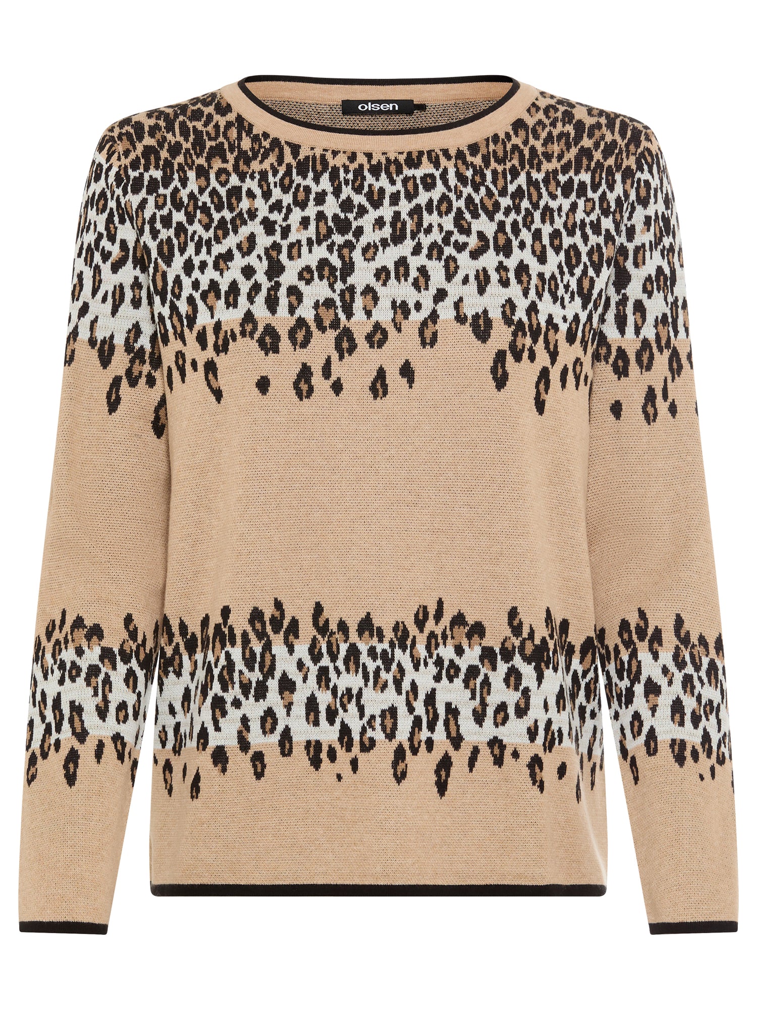 Olsen - Beige Animal Jumper