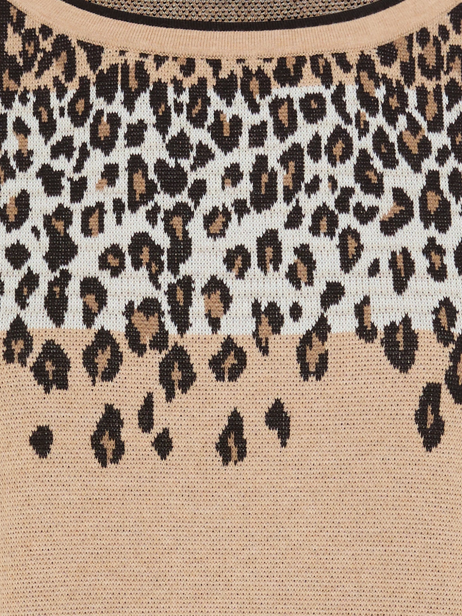Olsen - Beige Animal Jumper