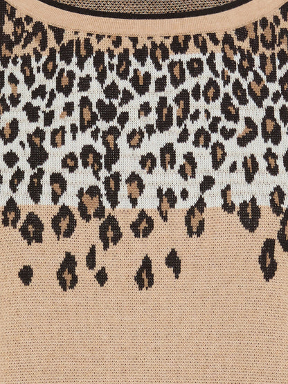 Olsen - Beige Animal Jumper