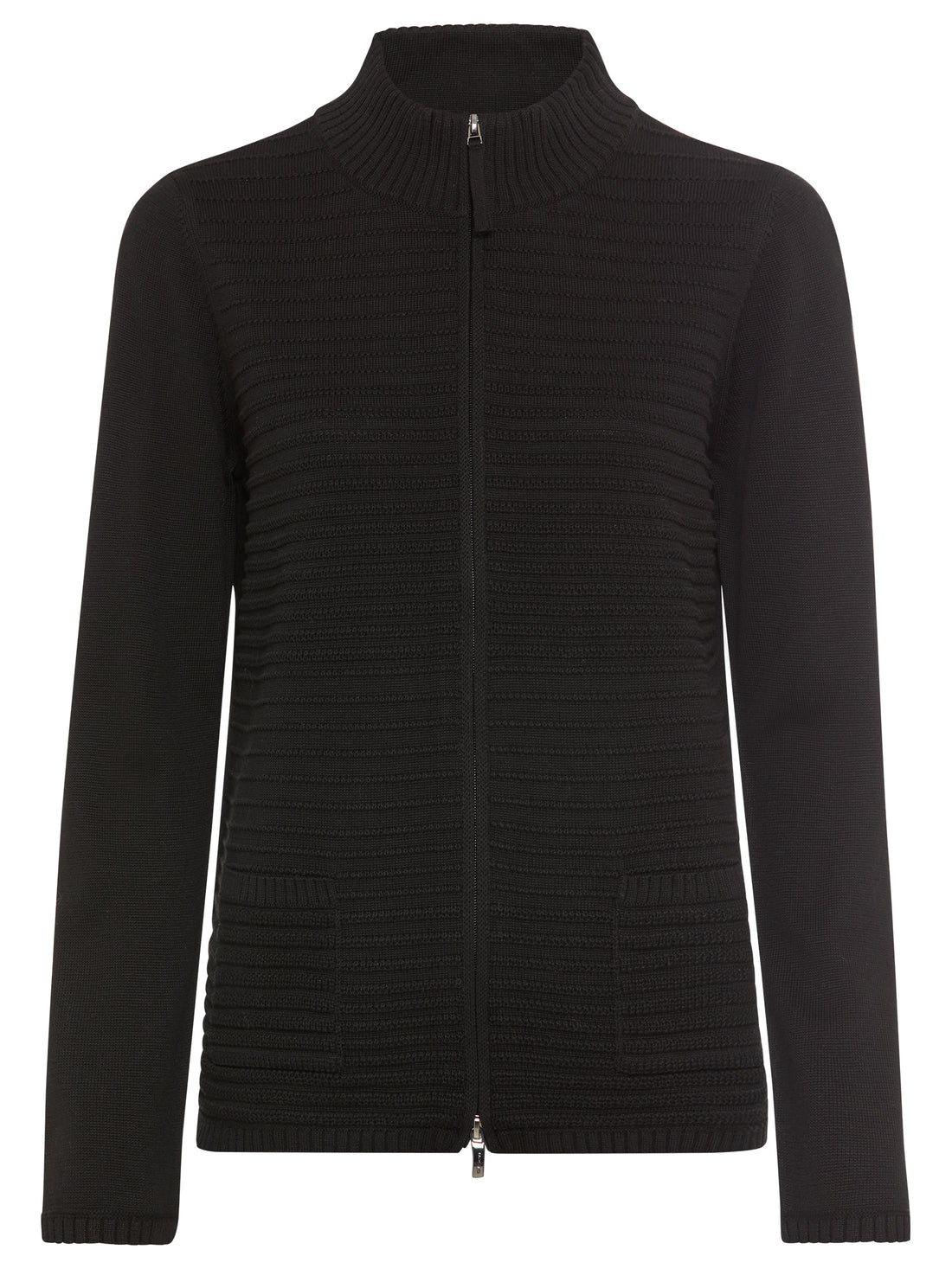 Olsen - Black Zip Knit Cardi