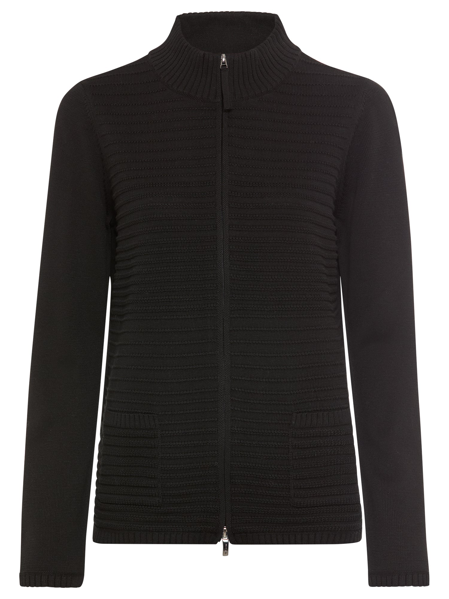 Olsen - Black Zip Knit Cardi