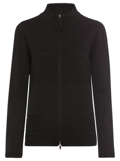 Olsen - Black Zip Knit Cardi
