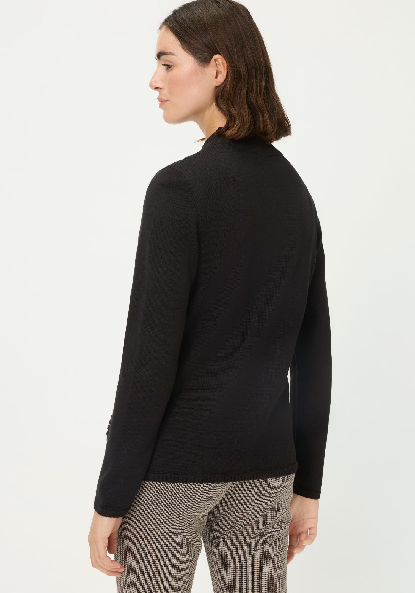 Olsen - Black Zip Knit Cardi