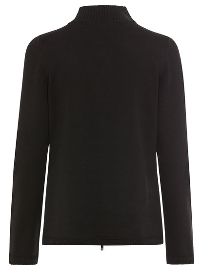 Olsen - Black Zip Knit Cardi
